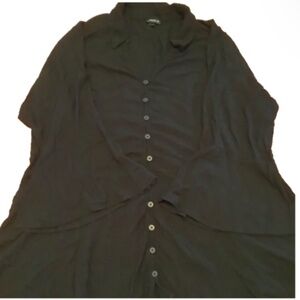 Torrid Flare Black Button Top Plus Size 3X